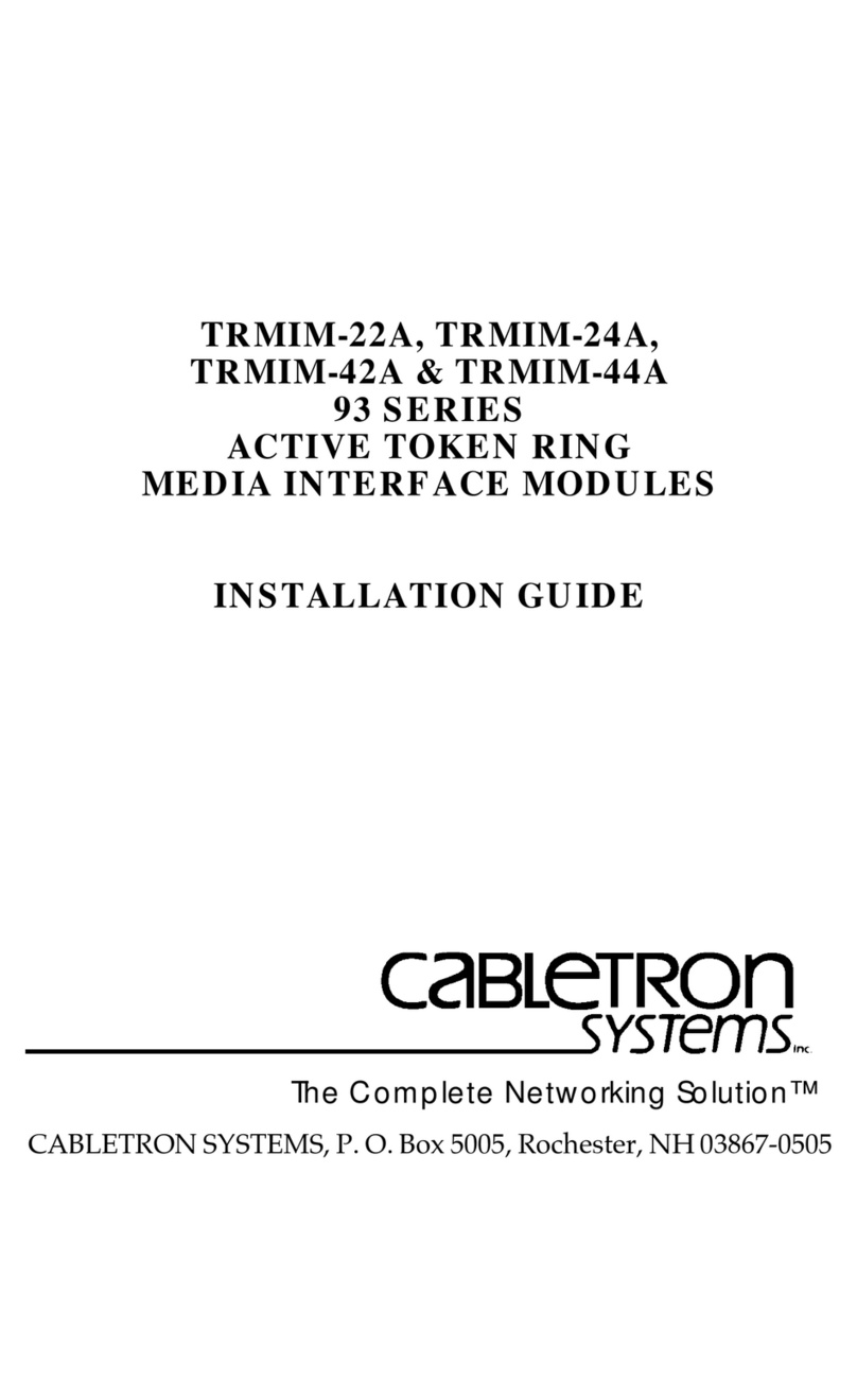 Cabletron Systems TRMIM-22A installation guide