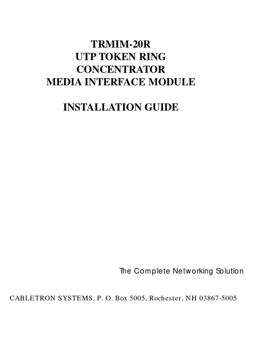 Cabletron Systems TRMIM-20R installation guide Cabletron Systems TRMIM-20R installation guide