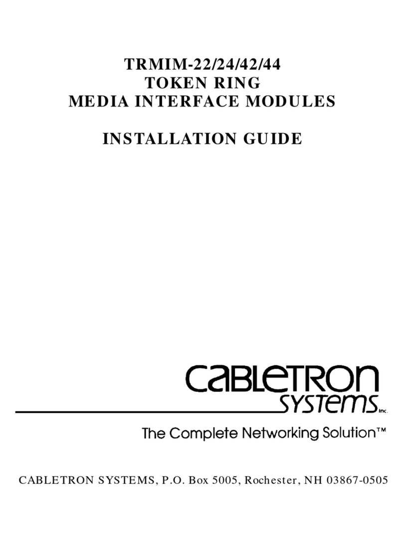 Cabletron Systems TRMIM-22 User manual