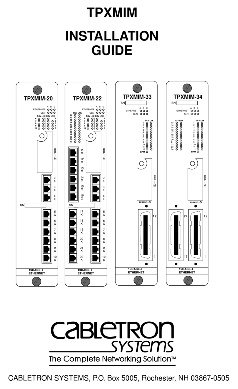 Cabletron Systems TPXMIM-20 User manual