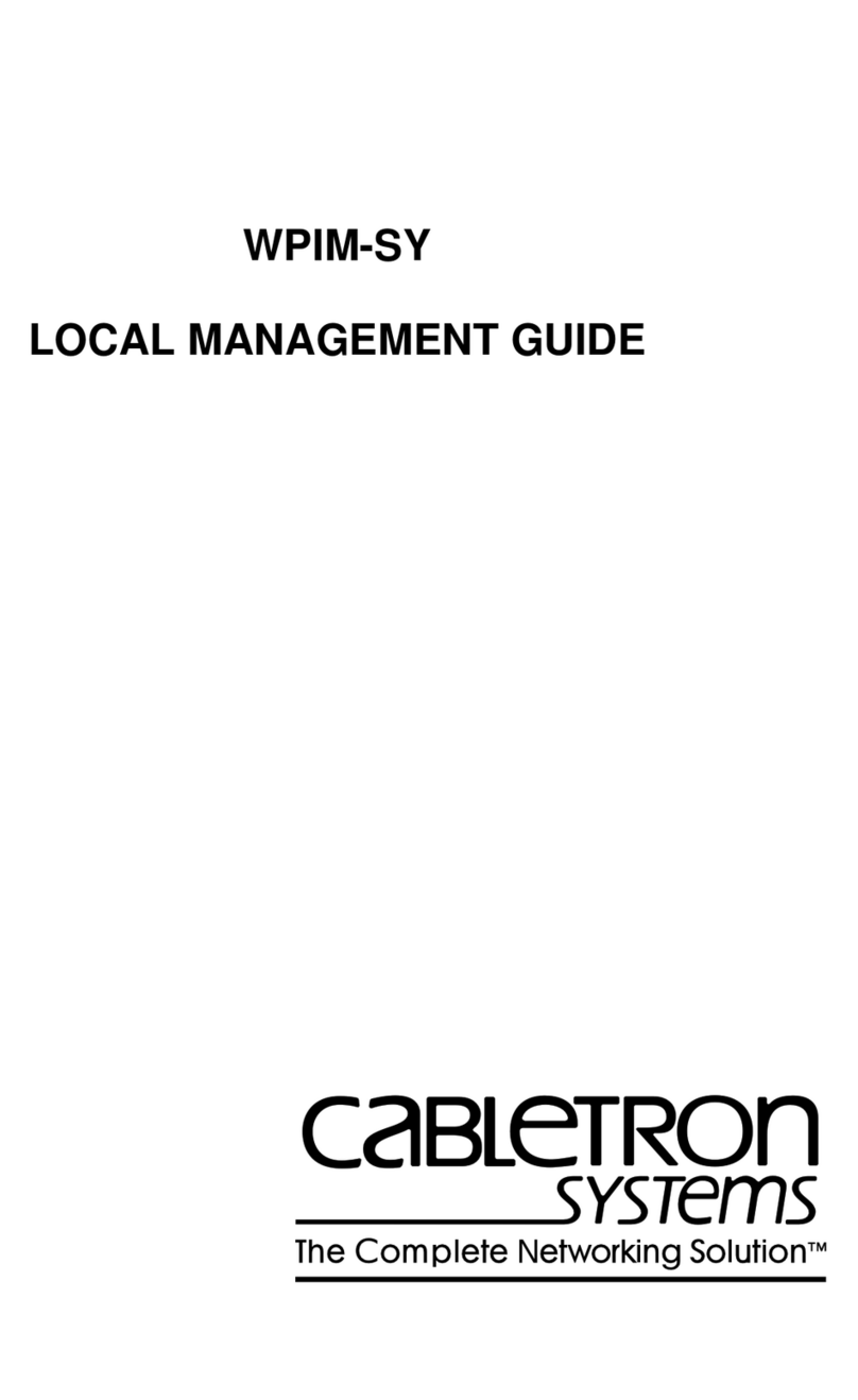 Cabletron Systems WPIM-SY Management guide