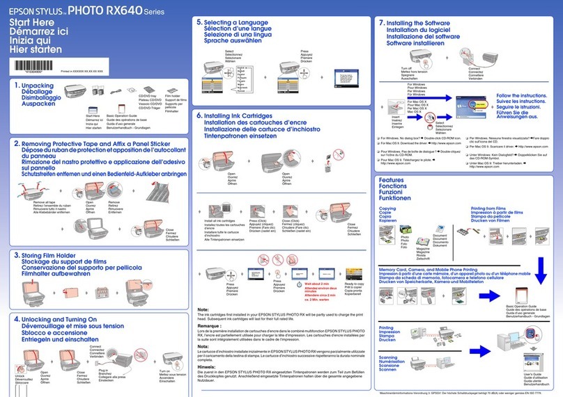 Epson Stylus Photo RX640 series Start here