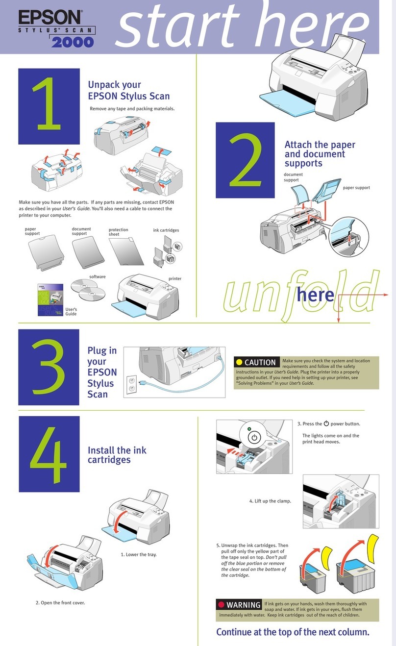 Epson Stylus Scan 2000 User manual
