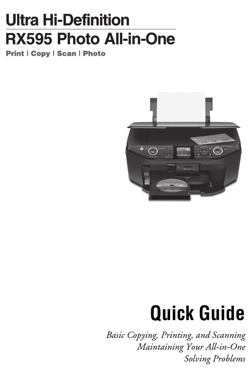 Epson RX595 - Stylus Photo Color Inkjet quick guide