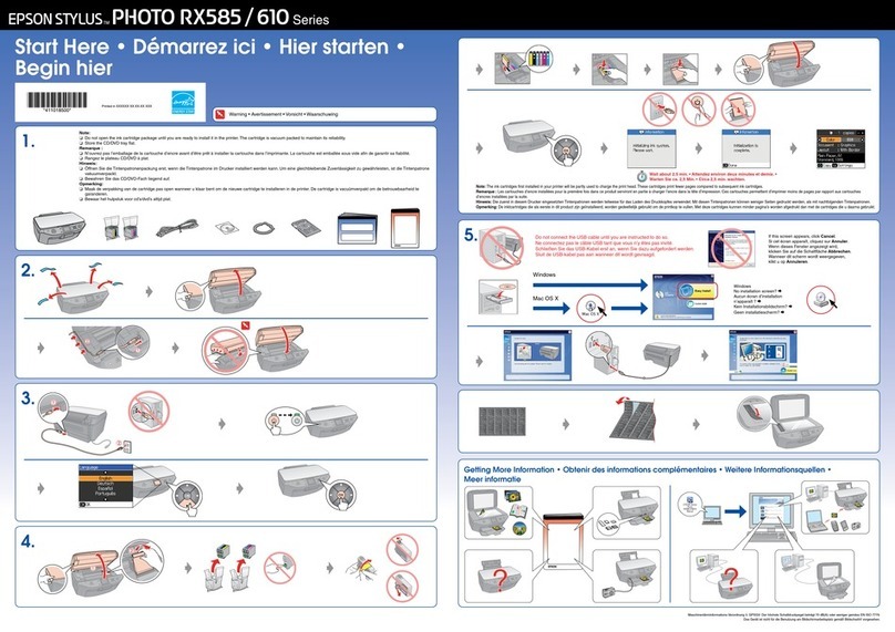 Epson STYLUS PHOTO RX585 Series Instruction Manual