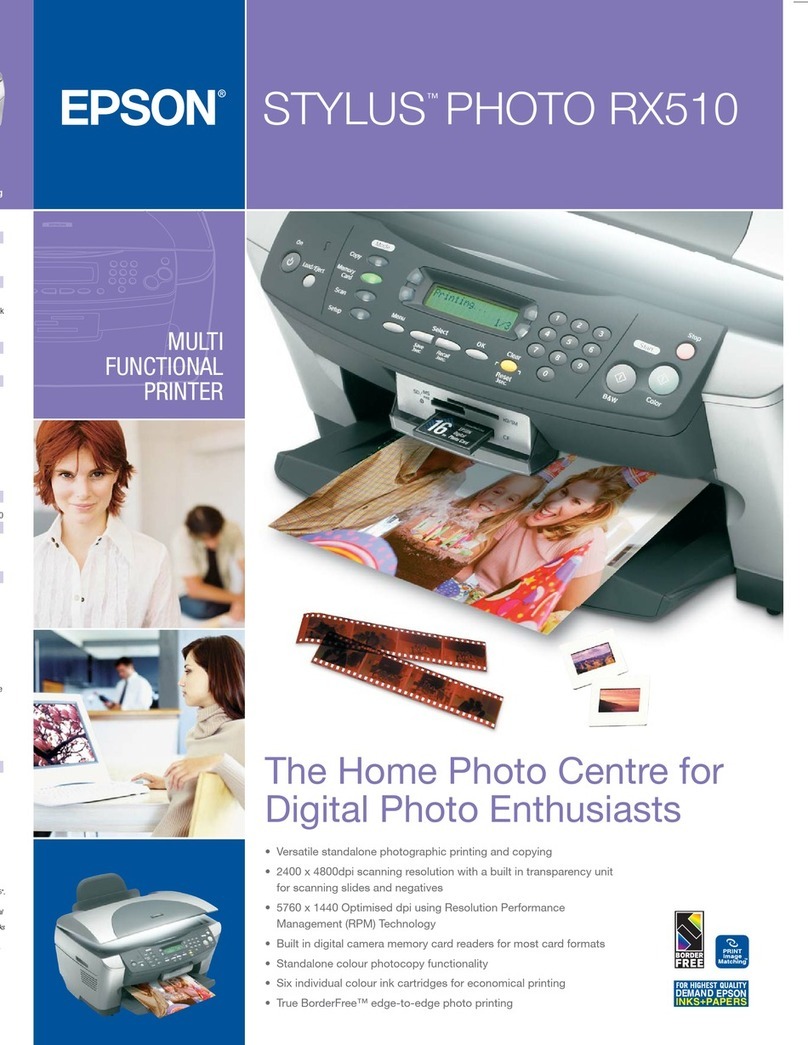 Epson Stylus Photo RX510 User manual