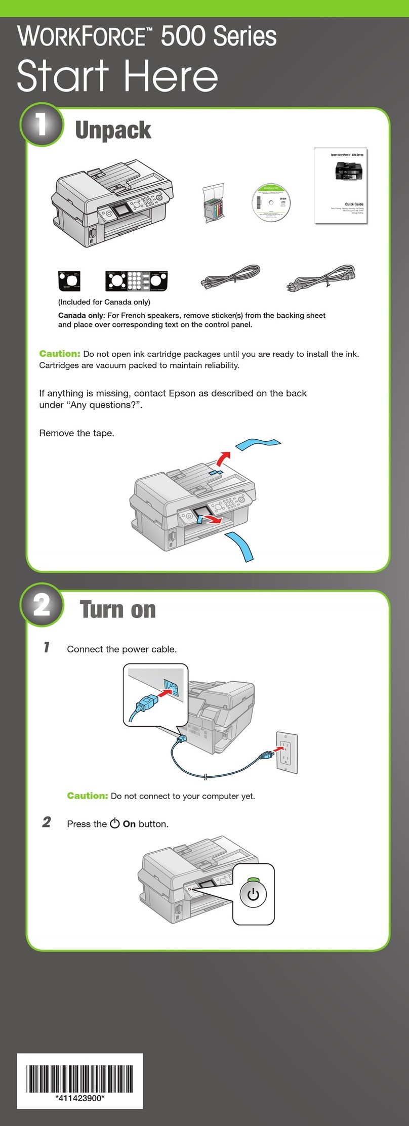 Epson WorkForce 500 Instruction Manual