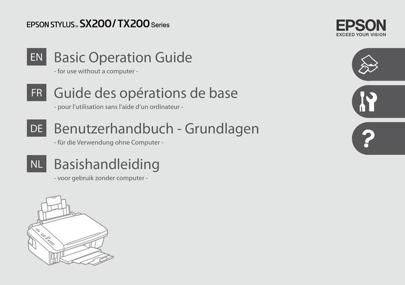 Epson Stylus SX200 series Assembly instructions