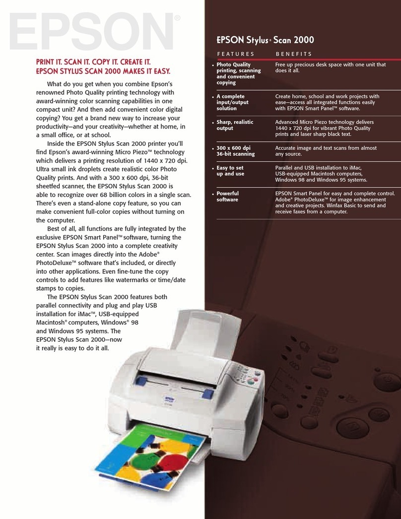 Epson Stylus Scan 2000 User manual