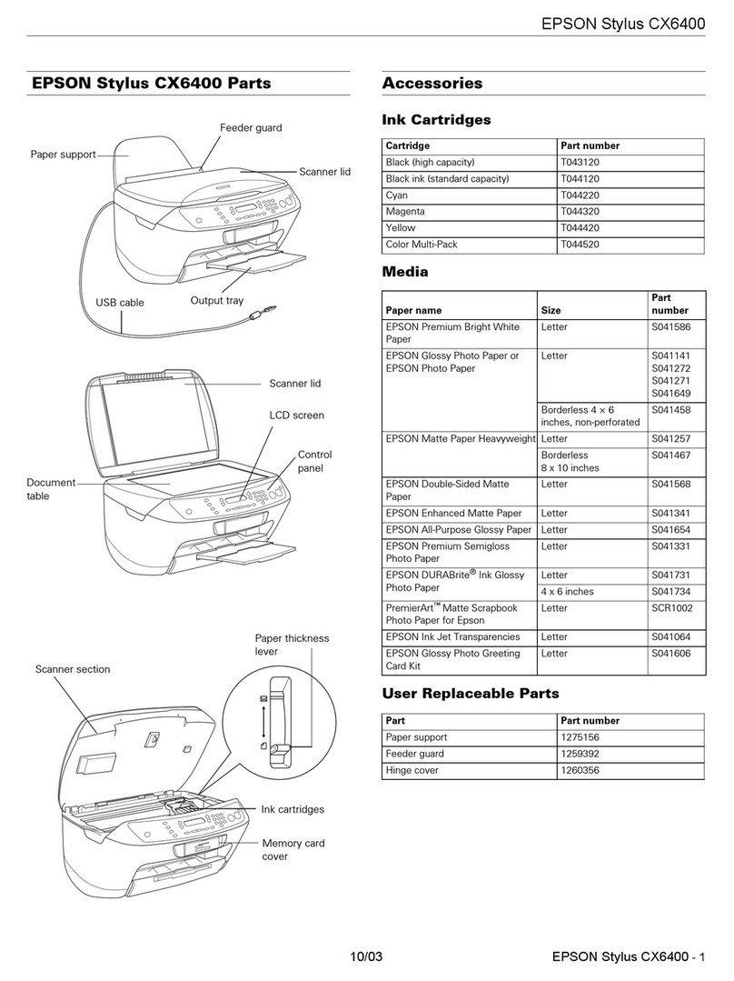 Epson CX6400 - Stylus Color Inkjet User manual