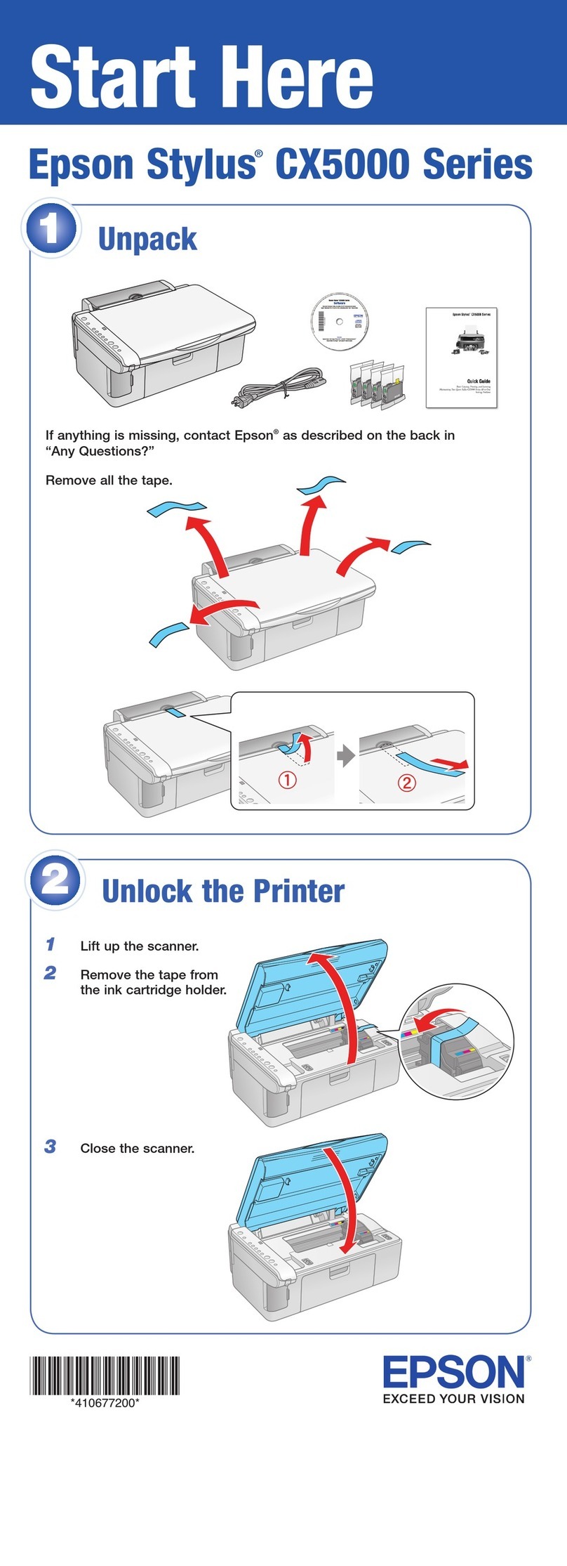 Epson CX5200 - Stylus Color Inkjet Instruction Manual