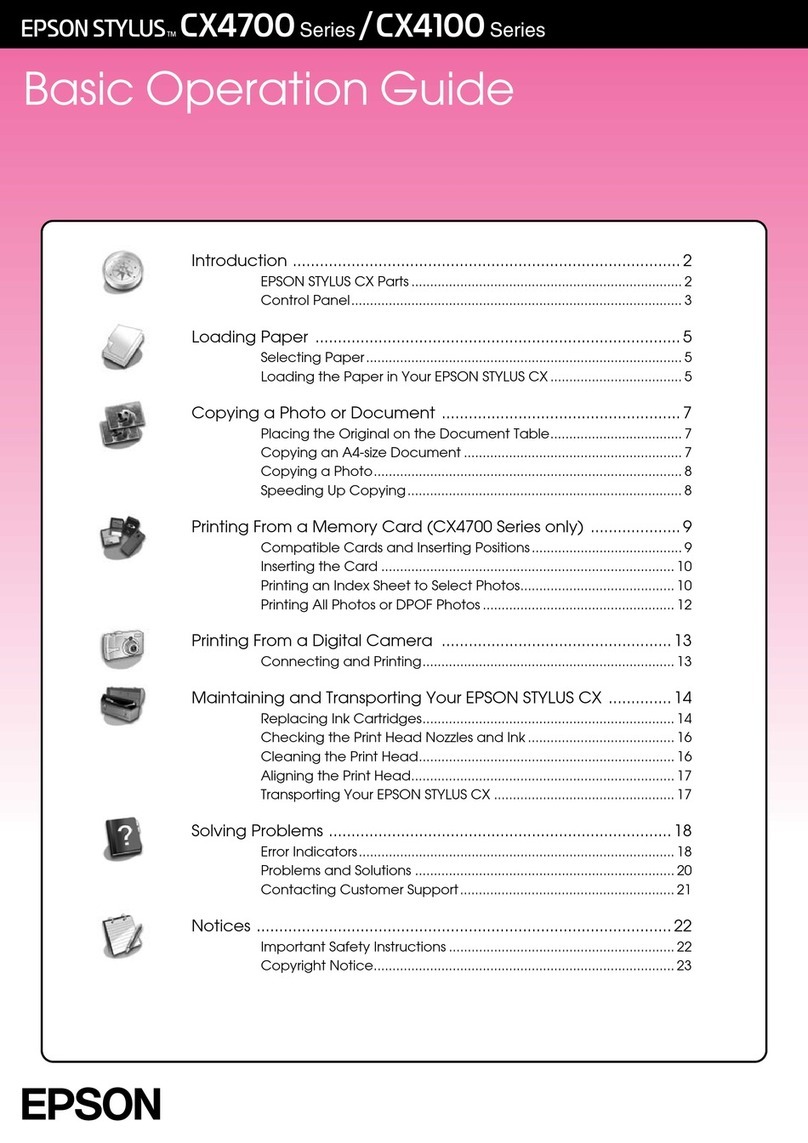 Epson Stylus CX4100 Series Basic operation guide