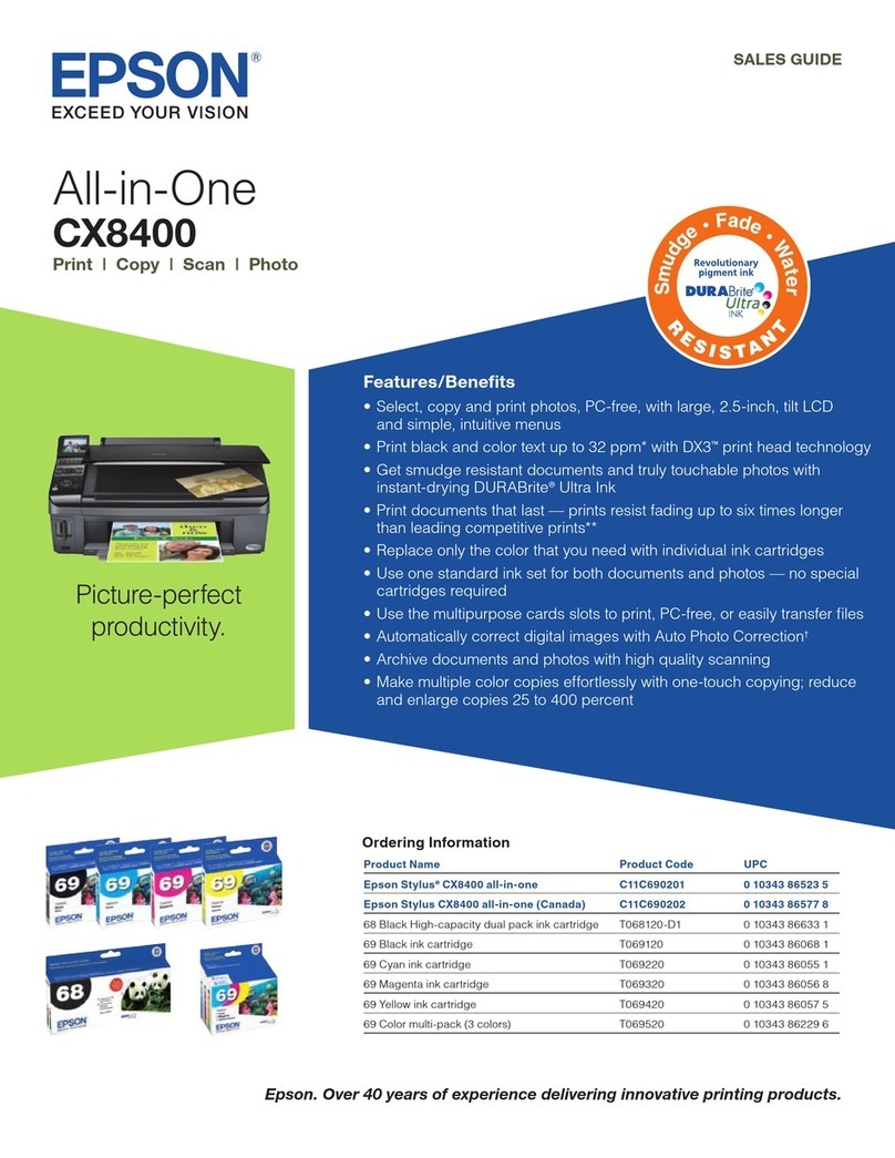 Epson Stylus CX8400 Series User manual