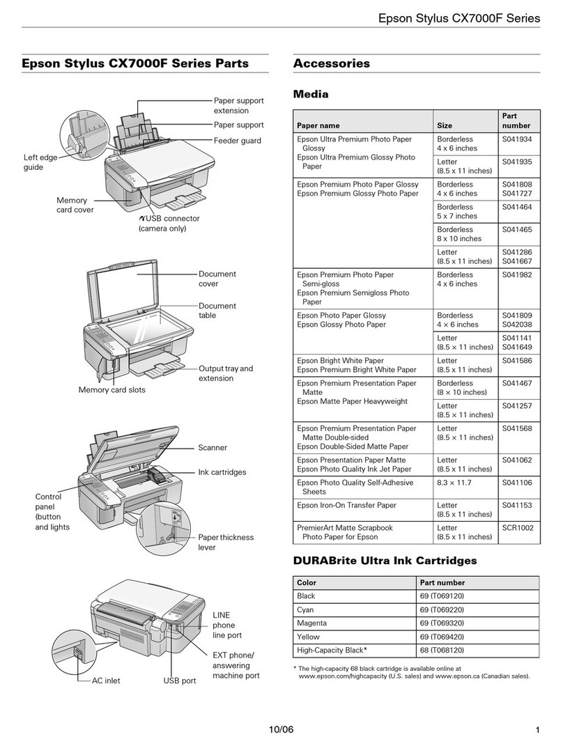 Epson Stylus CX7000 User manual