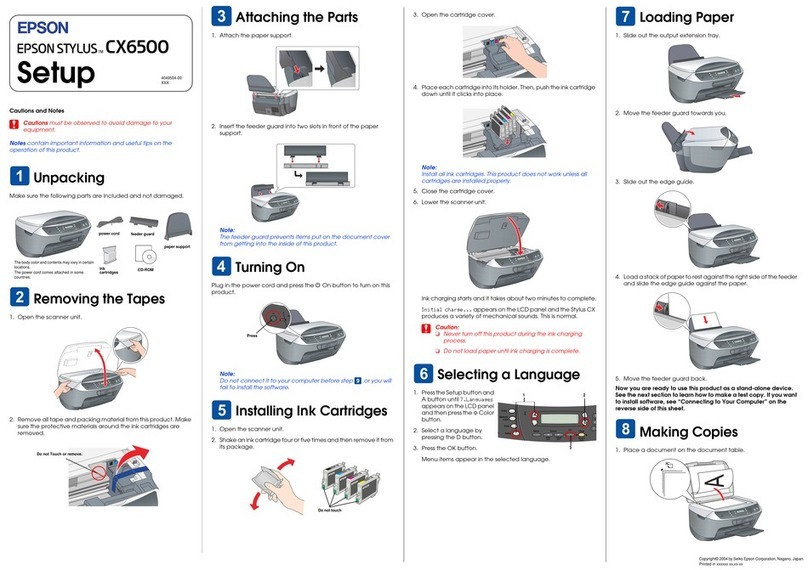 Epson Stylus CX6500 User manual