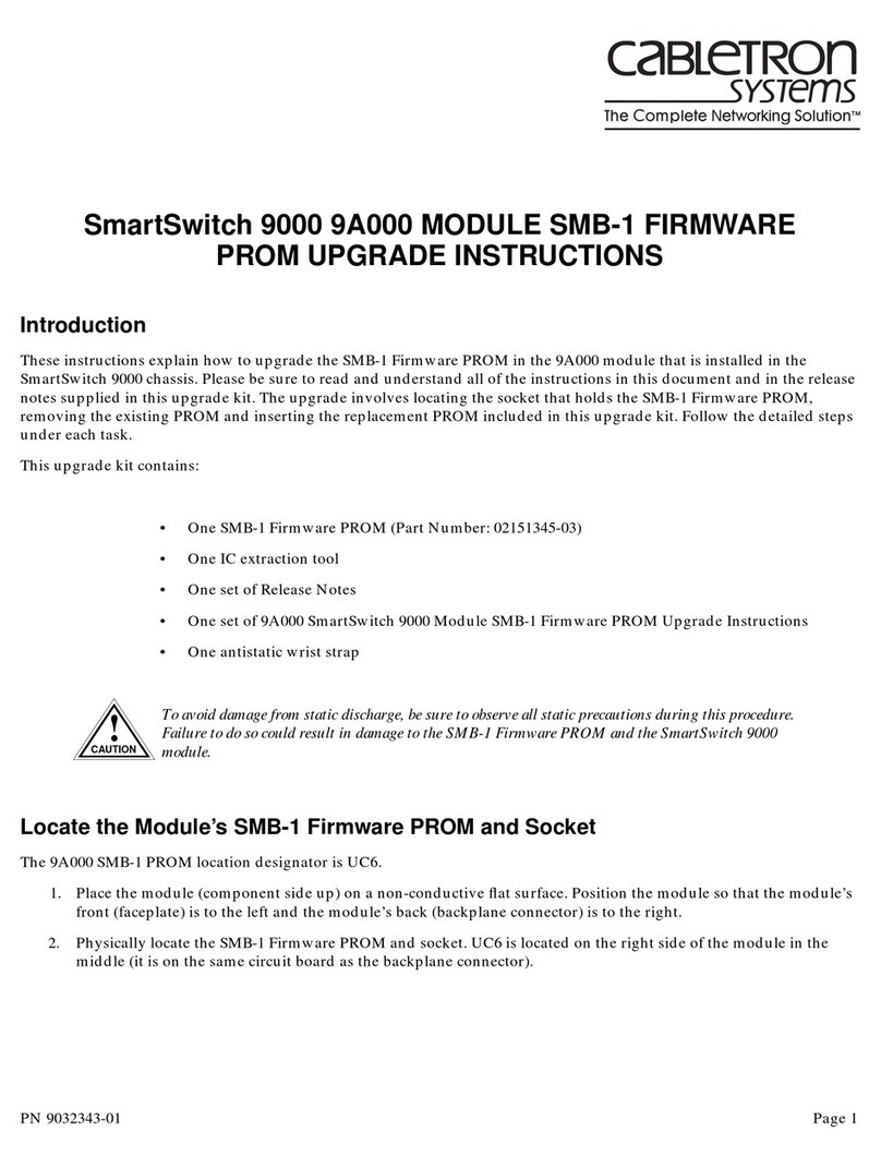 Cabletron Systems SmartSwitch 9A100 Upgrade instructions