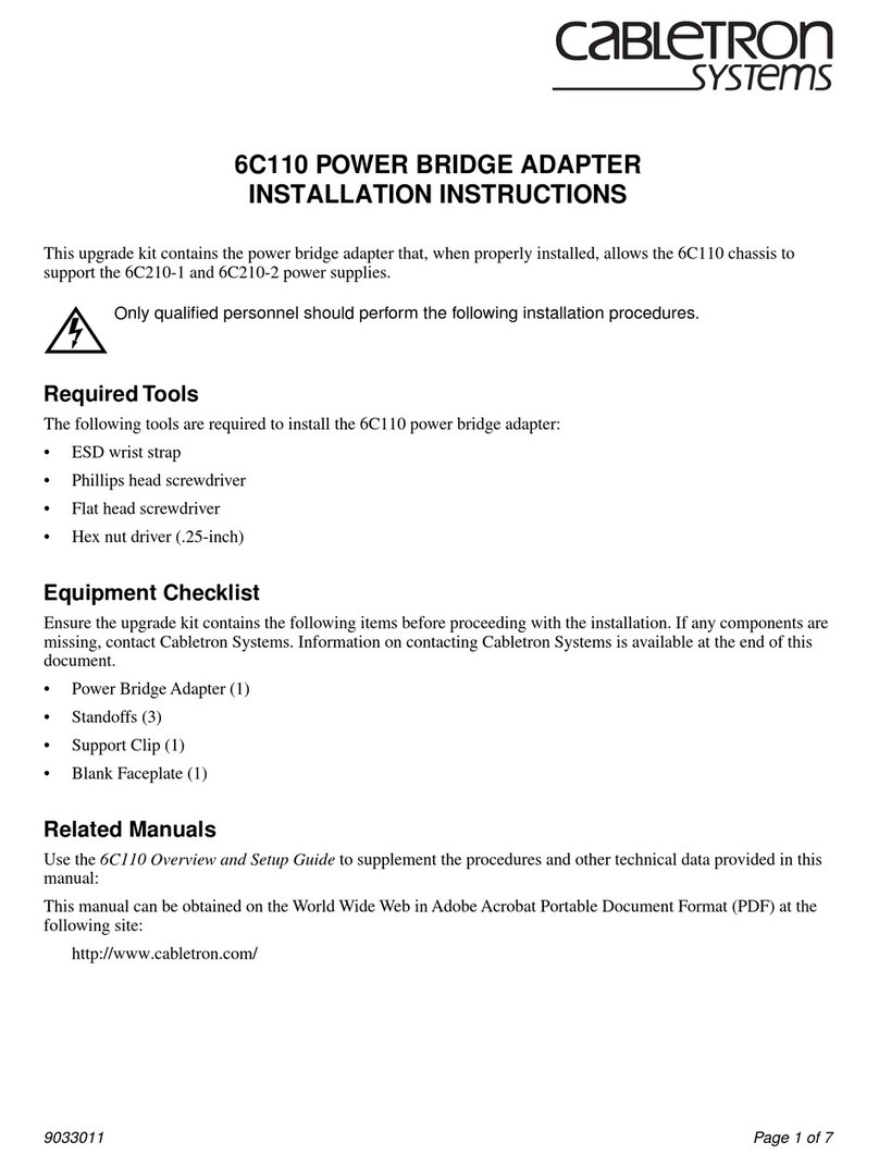 Cabletron Systems SmartSwitch 6C110 User manual