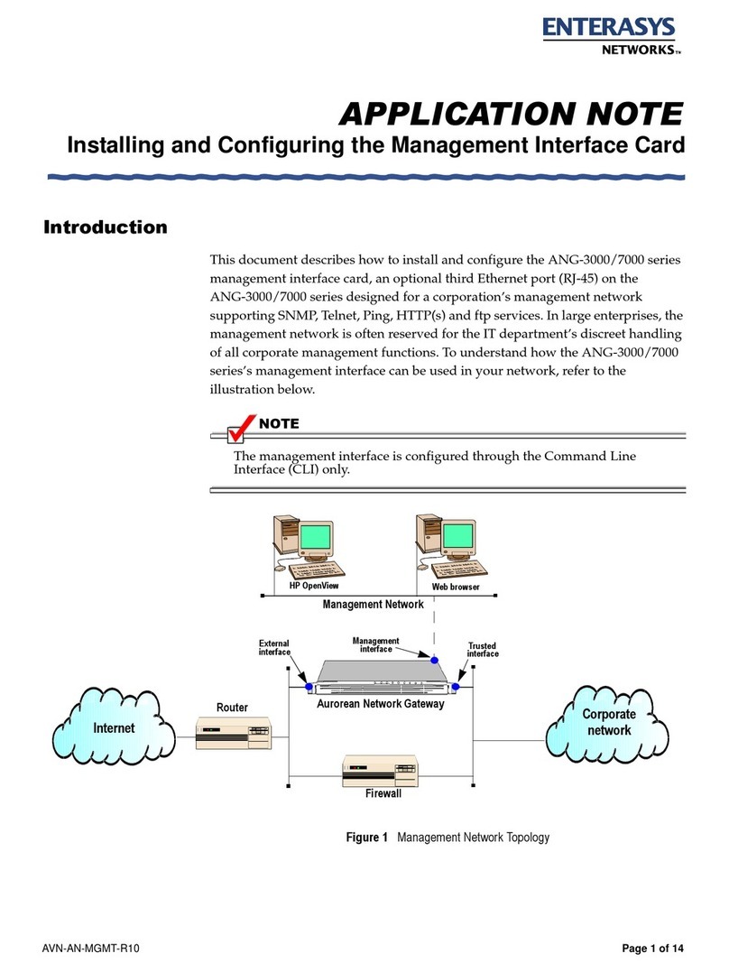 Enterasys Aurorean ANG-3000 Application note