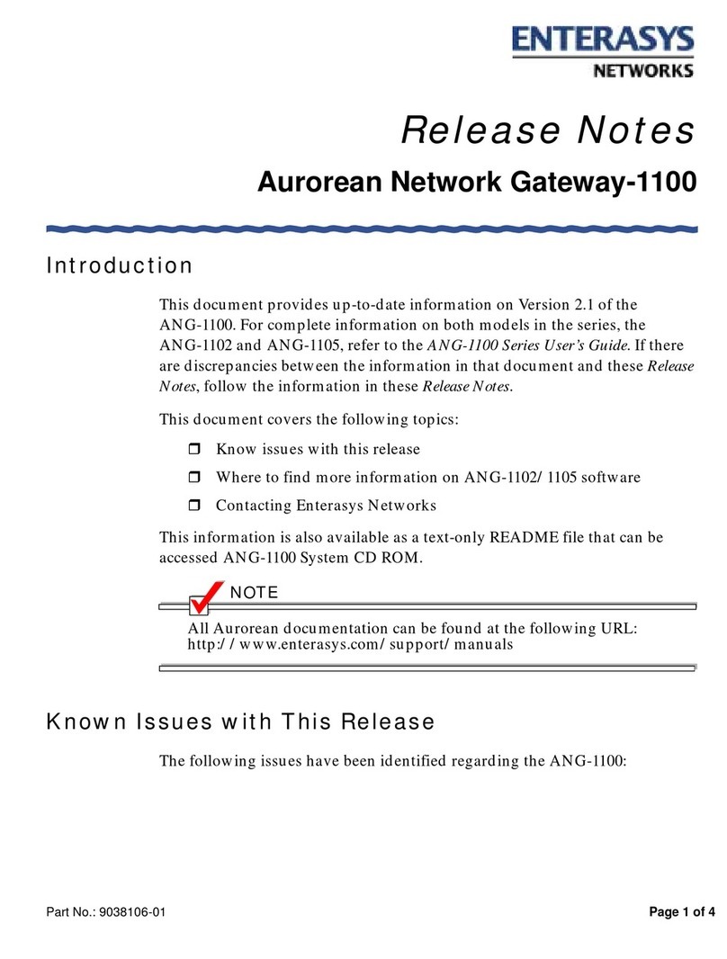 Enterasys ANG-1100 Series Instruction Manual
