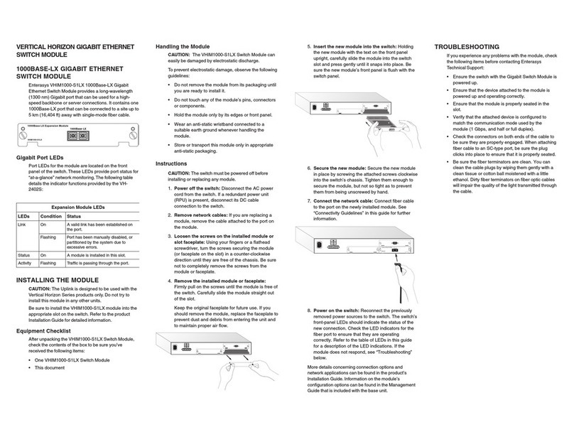Enterasys Vertical Horizon VHIM1000-S1LX 1000BASE-LX User manual