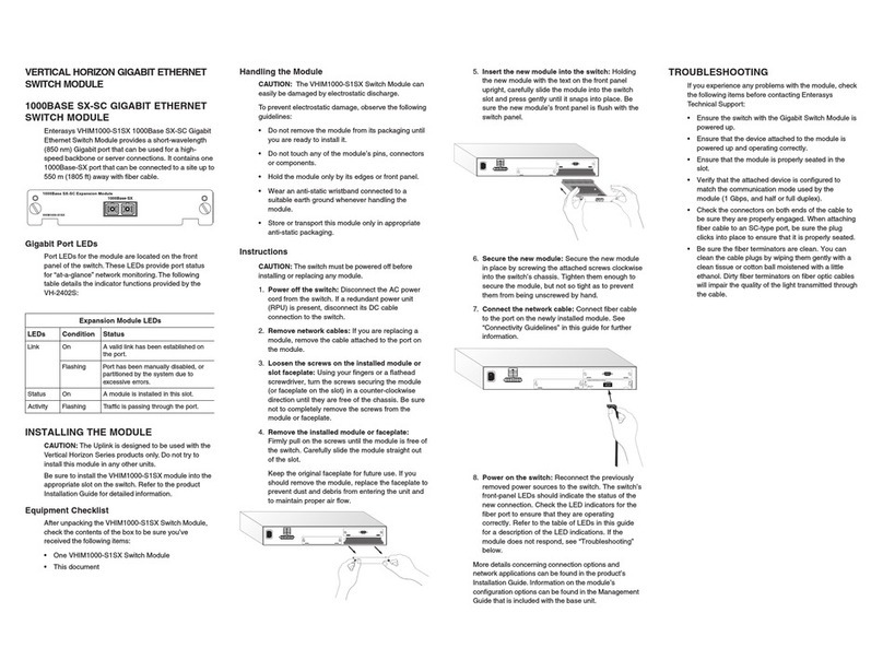 Enterasys Vertical Horizon VHIM1000-S1SX 1000Base... User manual