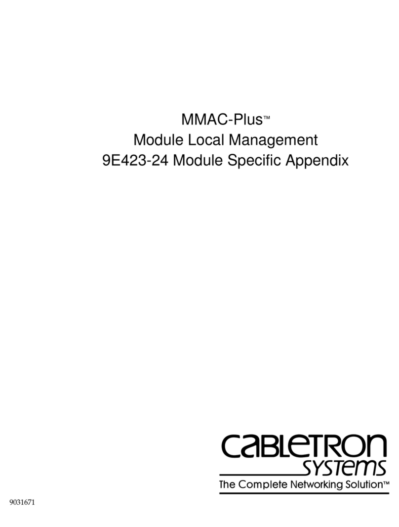 Cabletron Systems MMAC-Plus 9E423-24 reference guide