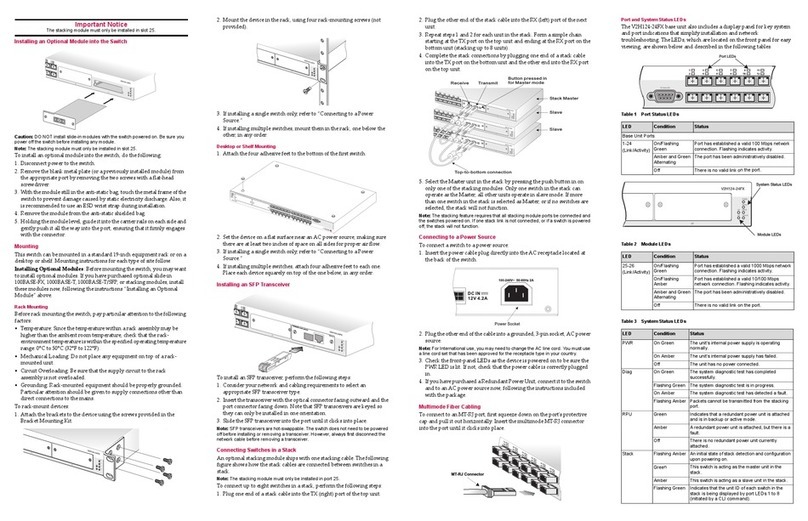 Enterasys Matrix-V V2H124-24FX User manual