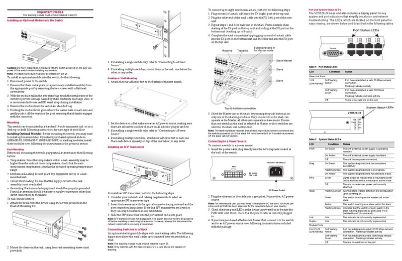Enterasys Matrix-V V2H124-24 User manual