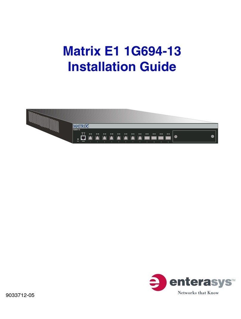 Enterasys Matrix E1 1G694-13 User manual
