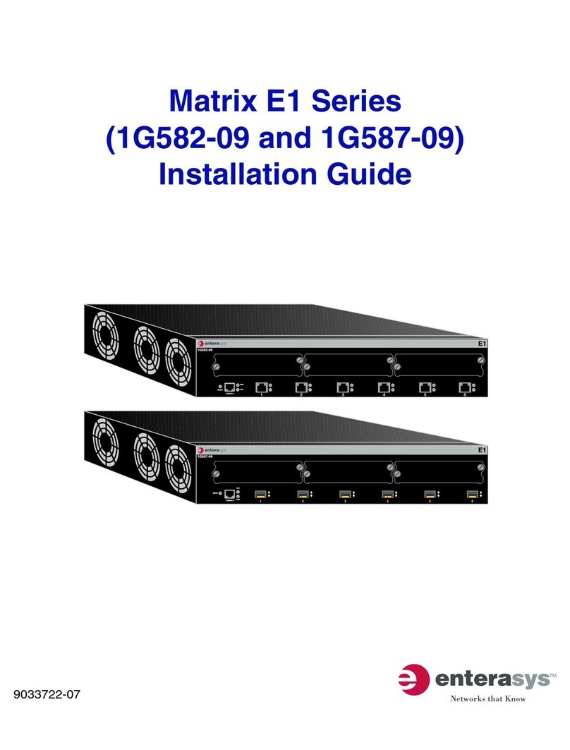 Enterasys Matrix E1 1G587-09 User manual