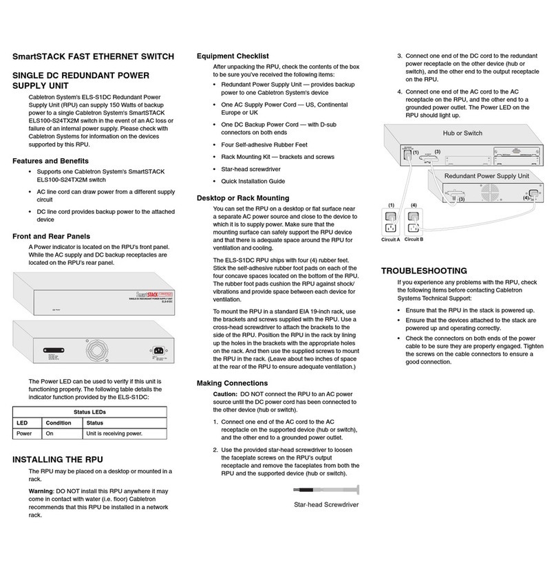 Cabletron Systems SmartSTACK ELS100-S24TX2M User manual