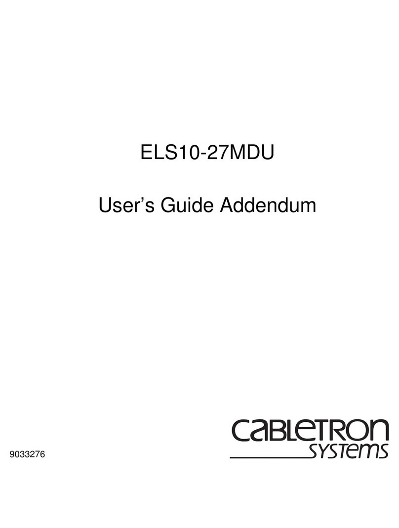 Cabletron Systems SmartSTACK ELS10-27MDU User guide addendum