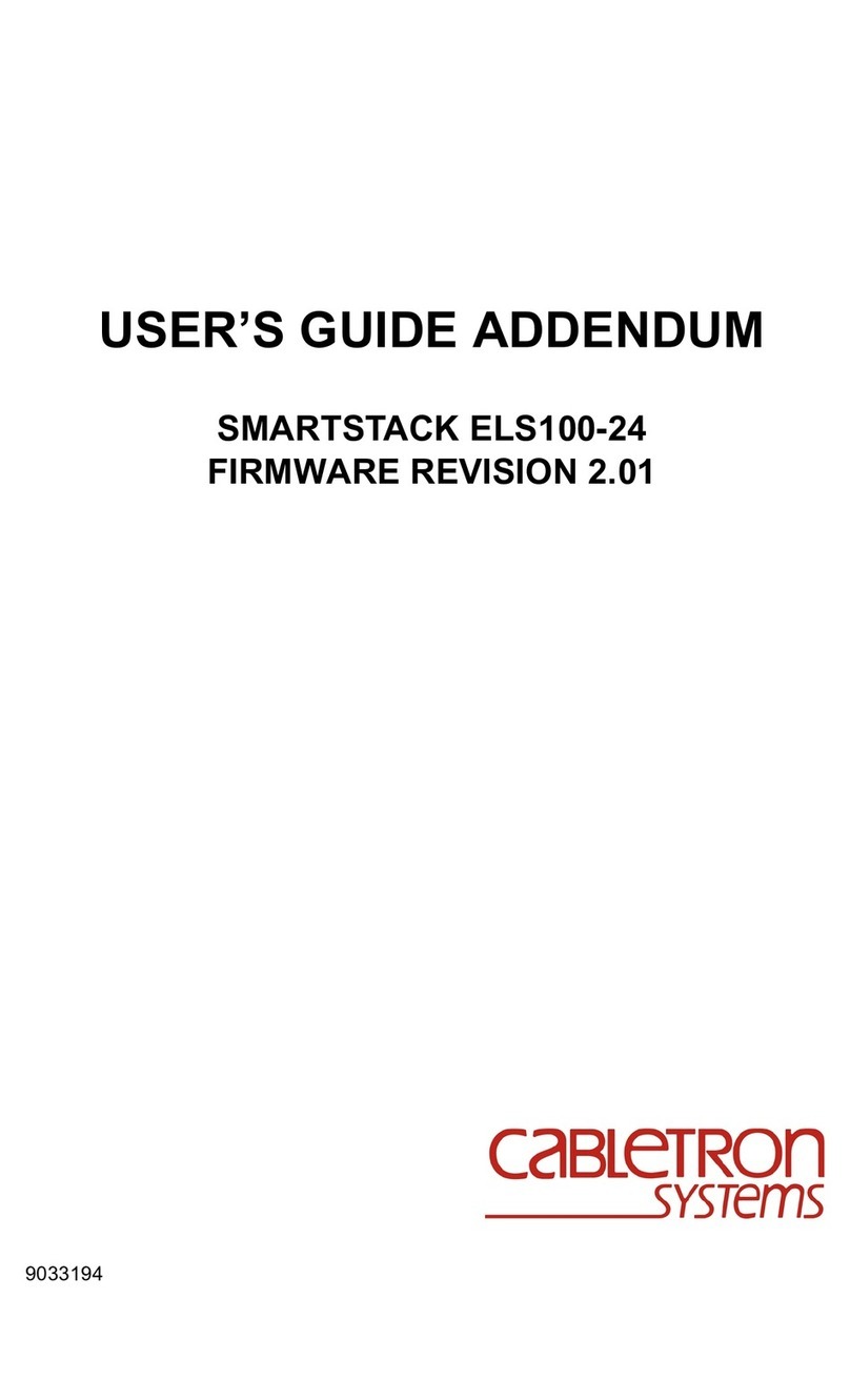 Cabletron Systems SmartSTACK 100 ELS100-24TX Installation and operating instructions