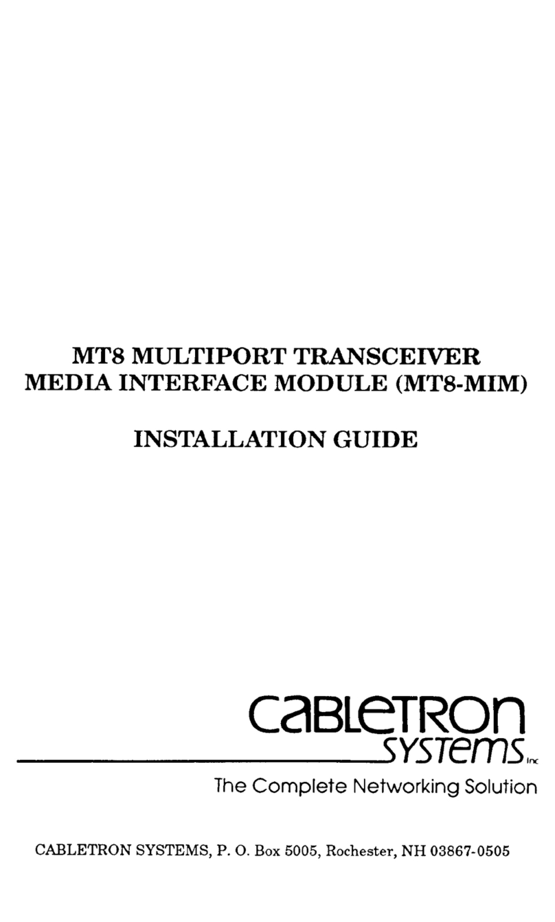 Cabletron Systems MT8 installation guide