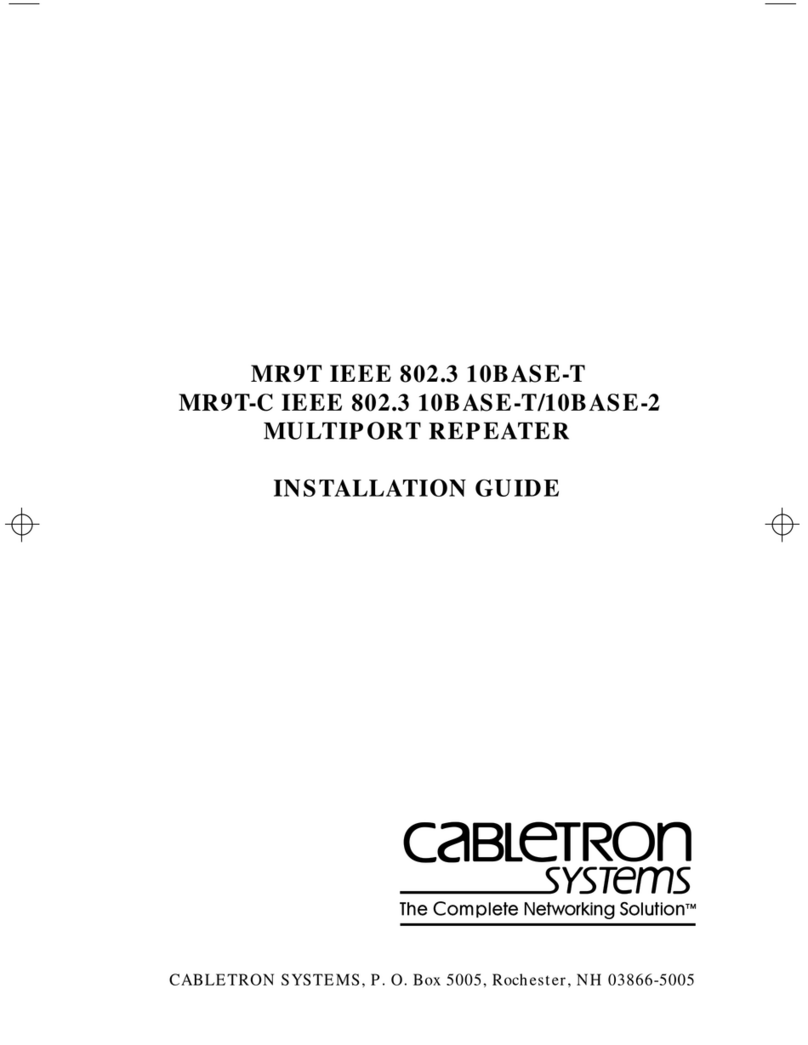 Cabletron Systems MR-9T installation guide