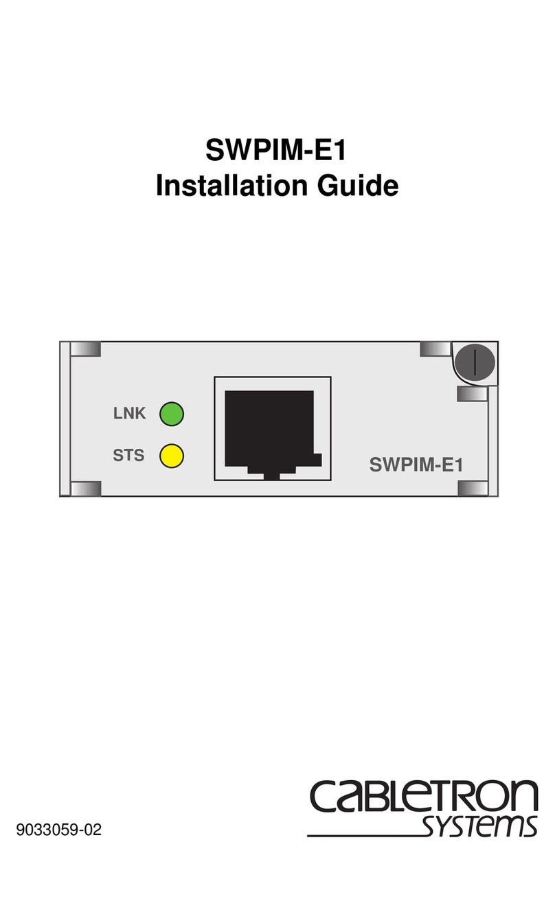 Cabletron Systems SWPIM-E1 User manual