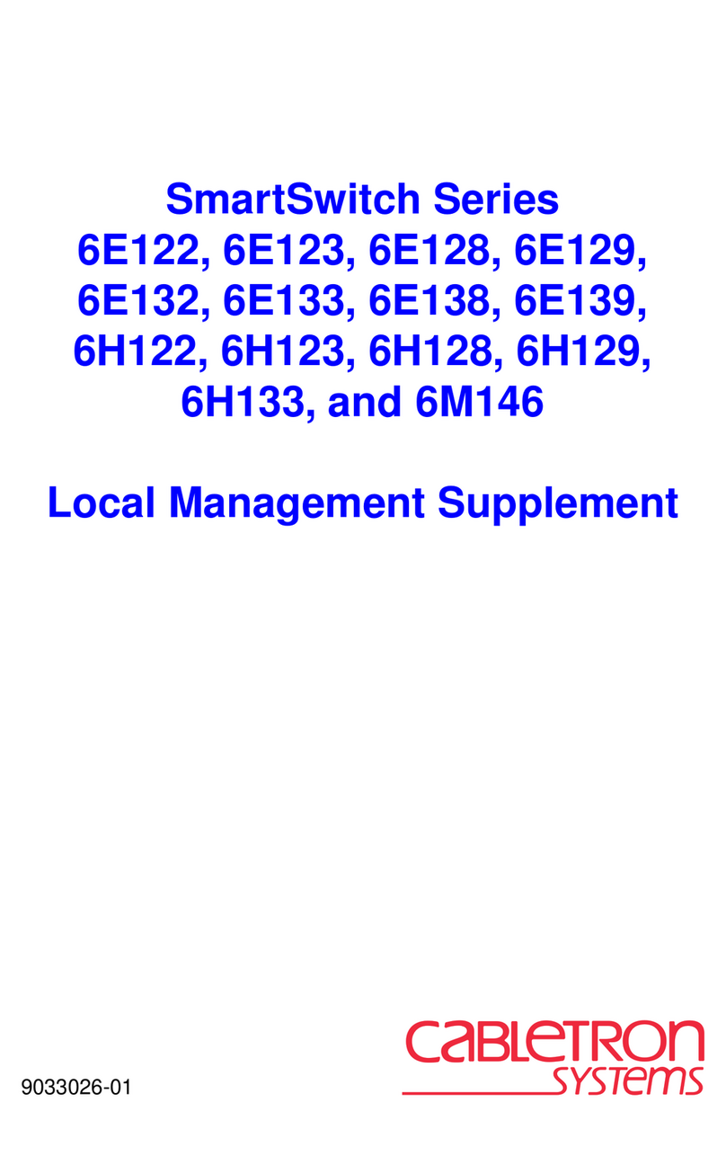 Cabletron Systems SmartSwitch 6E122 Owner's manual