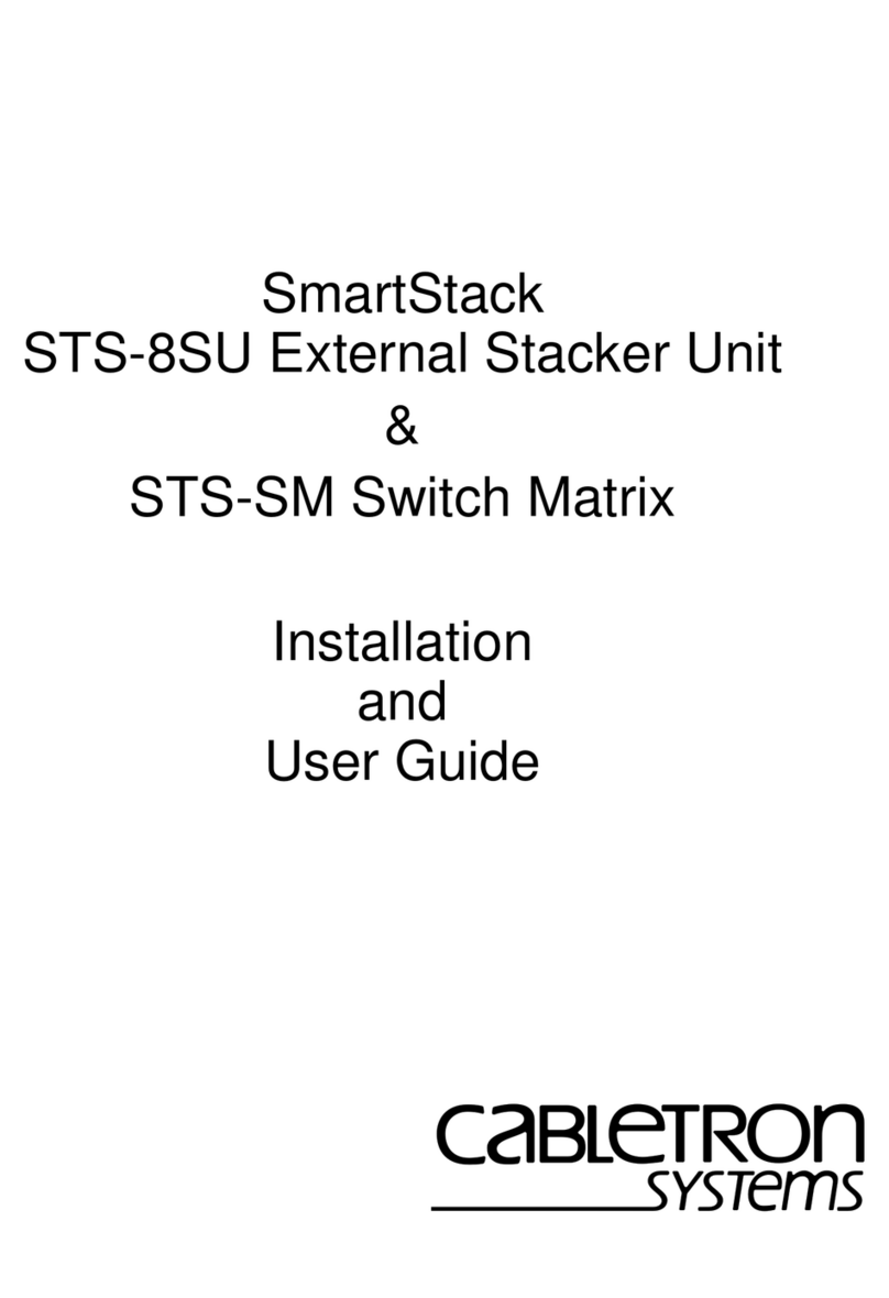 Cabletron Systems SmartStack STS-8SU Installation and user guide