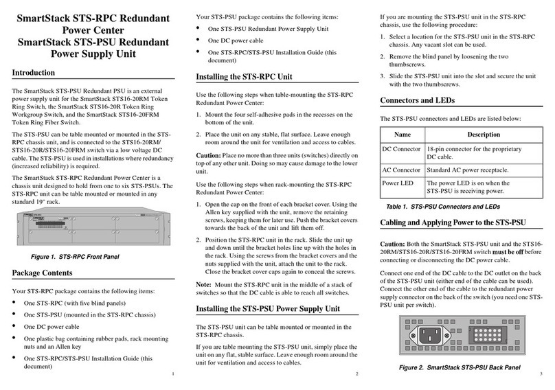 Cabletron Systems STS-PSU installation guide