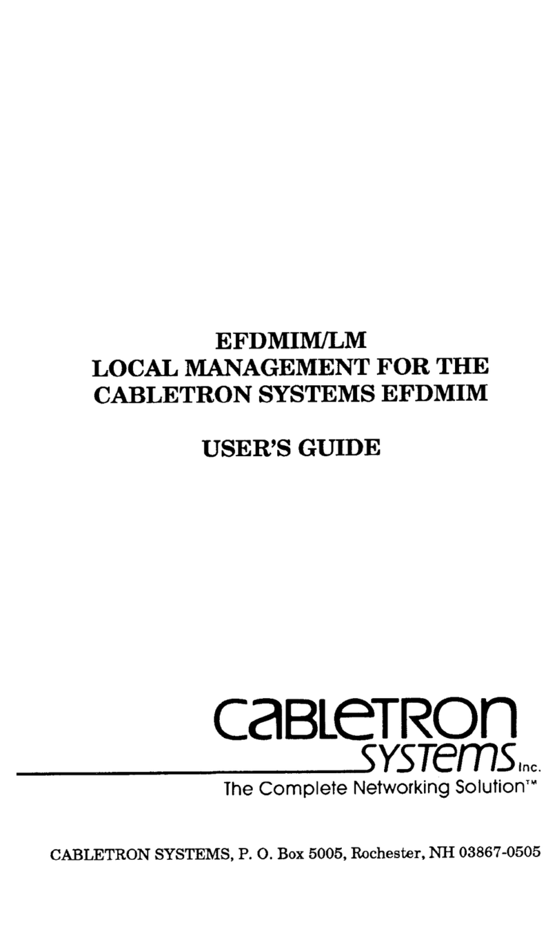Cabletron Systems EFDMIM/LM user guide