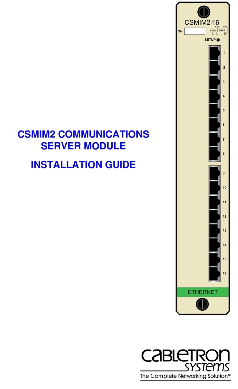 Cabletron Systems CSMIM2-16 installation guide