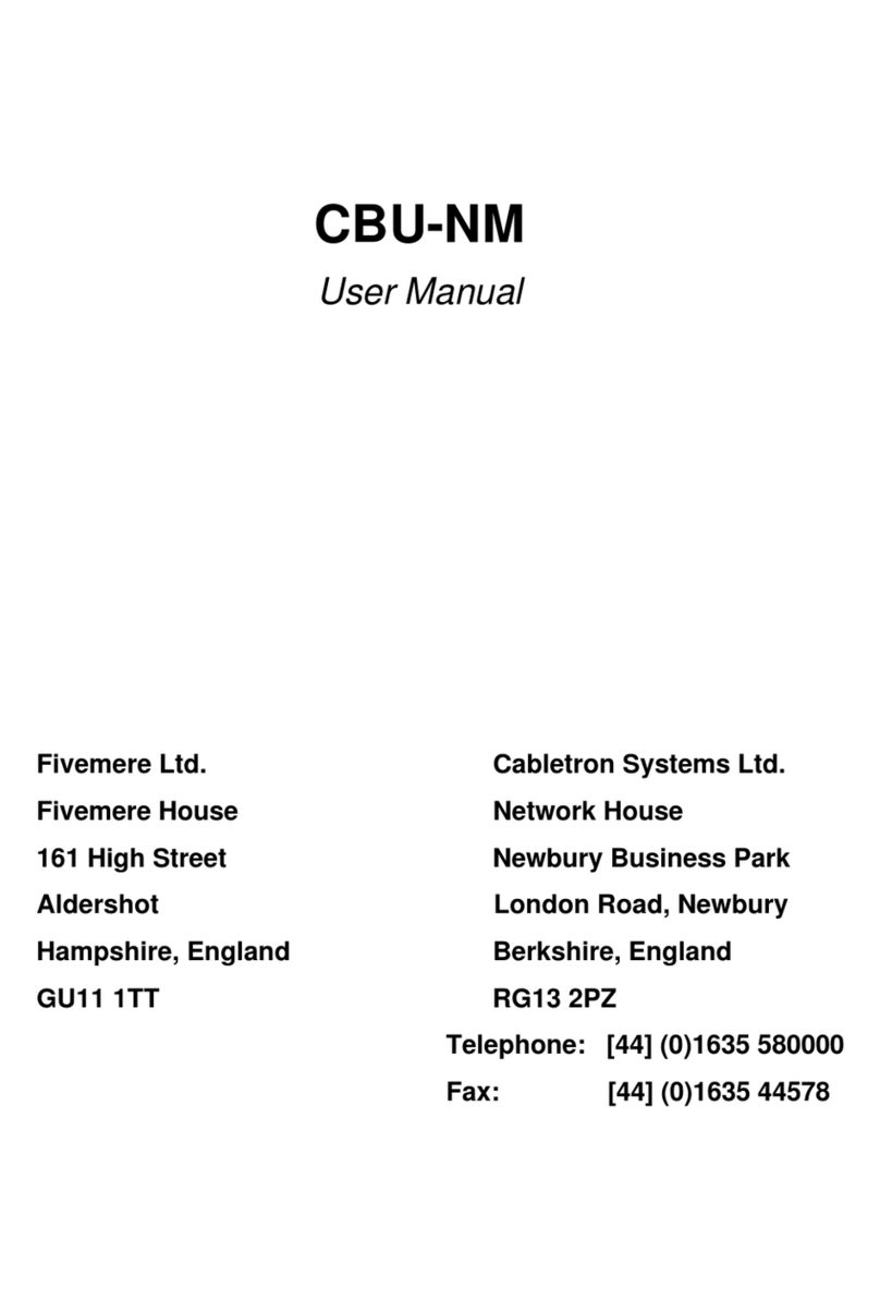 Cabletron Systems CBU-NM User manual