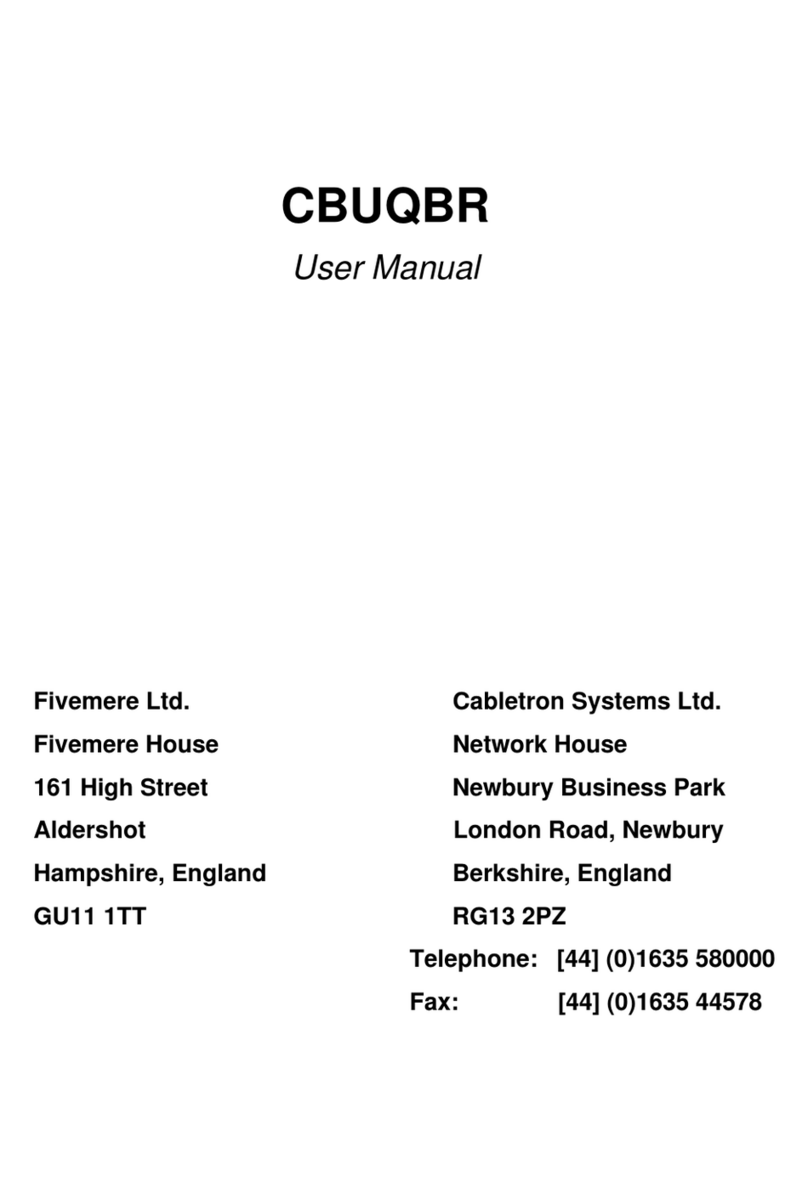 Cabletron Systems CBUQBR user manual