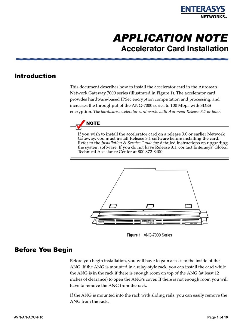 Enterasys Aurorean ANG-7000 Series Application note