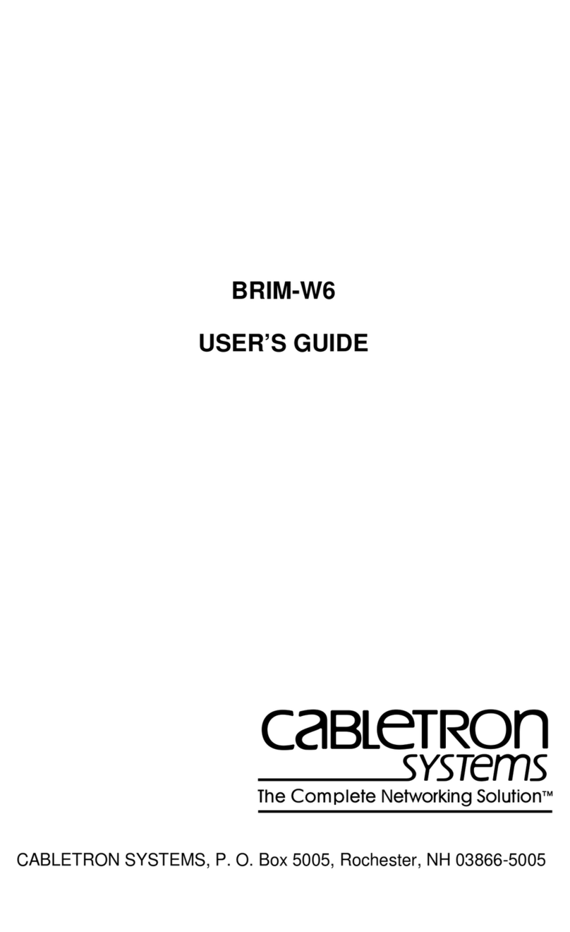 Cabletron Systems BRIM-W6 user guide