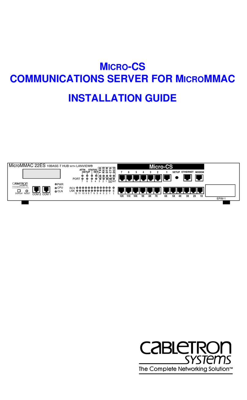 Cabletron Systems MicroMMAC 22ES installation guide