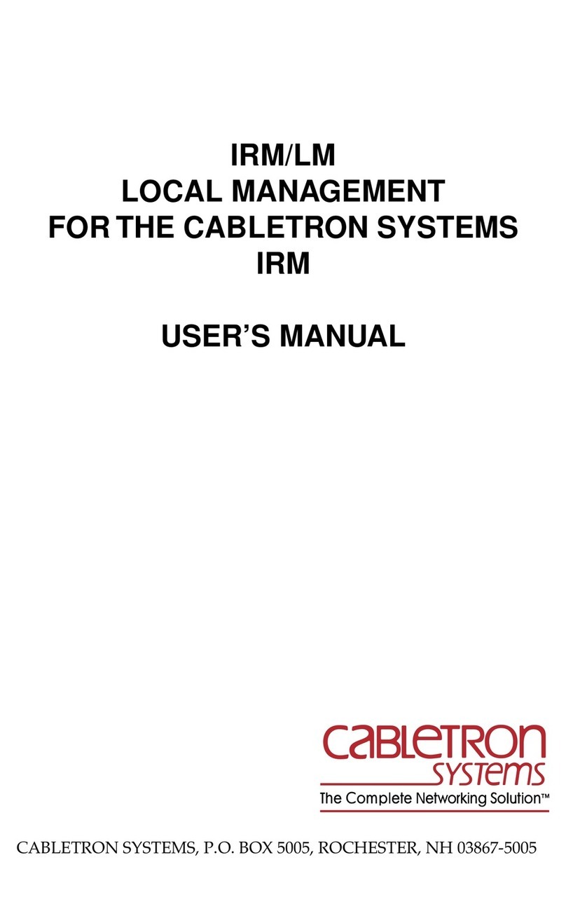 Cabletron Systems IRM/LM User manual