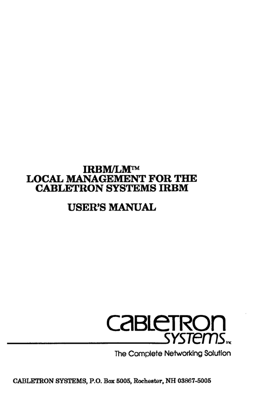 Cabletron Systems IRBM/LM user manual