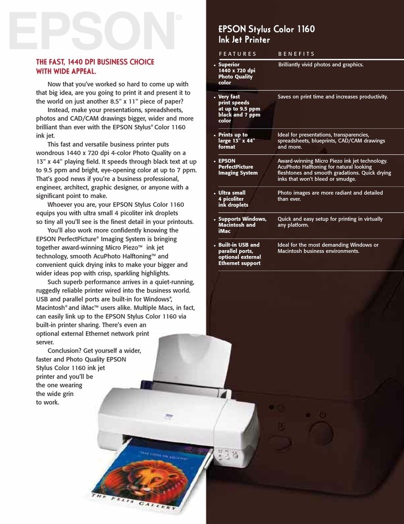Epson Stylus COLOR 1160 User manual