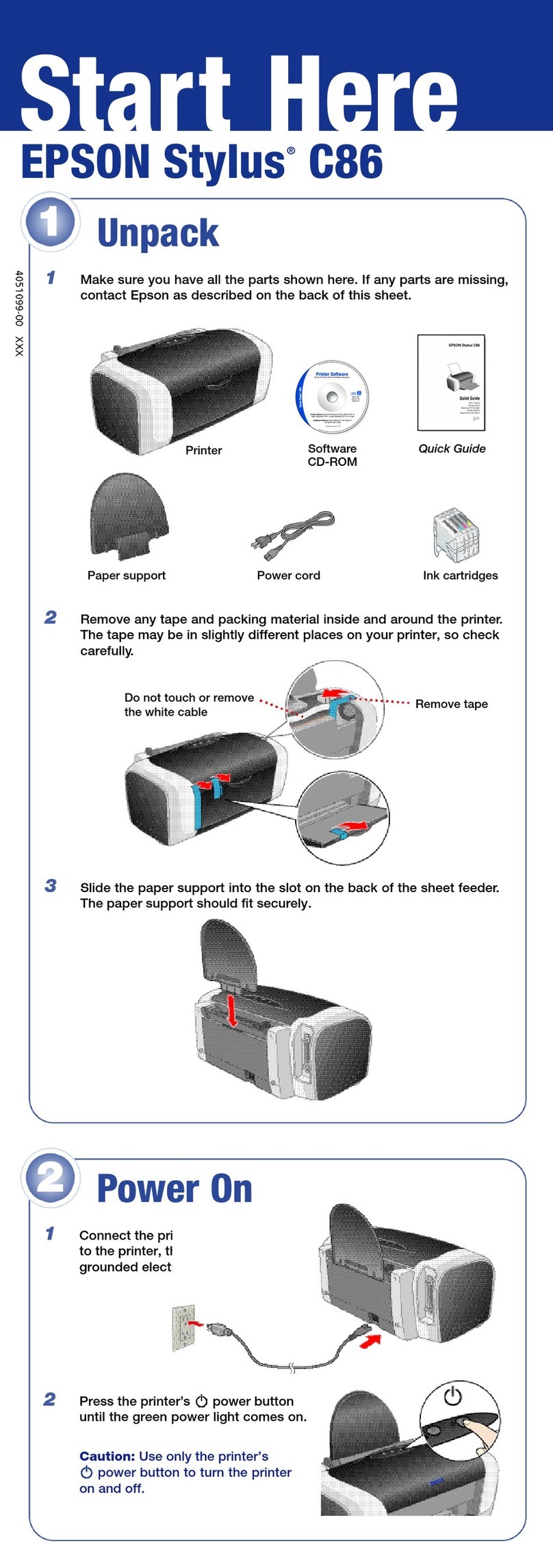 Epson Stylus C86 Instruction Manual